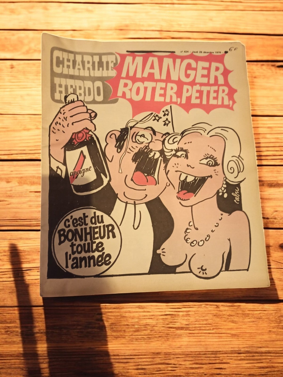 Magazine Charlie Hebdo vintage 1978 n°424 satire bande dessinée rétro