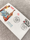 Premier Jour Ski Nautique Vichy 1953 – FDC ancien illustration vintage philatéli