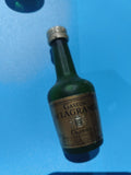 Mignonnette vintage Gaston de Lagrange Cognac, bouteille verte, étiquette d'orig