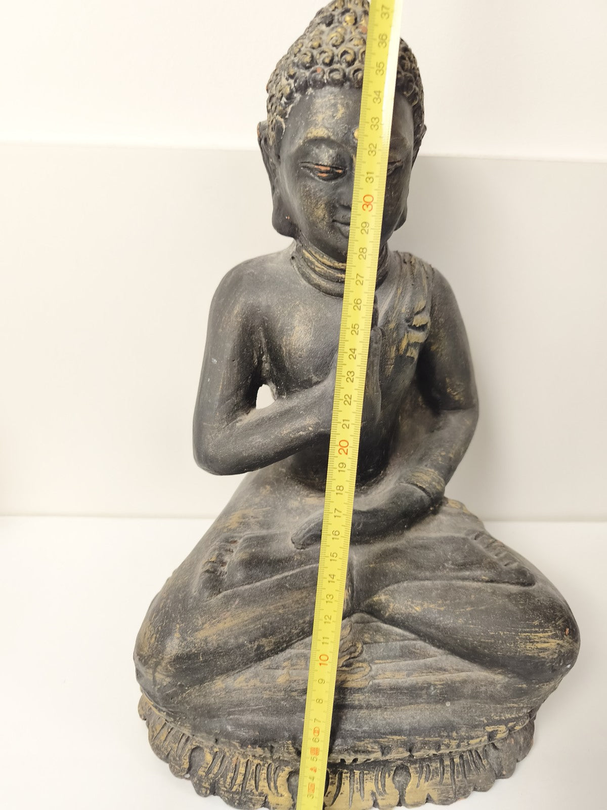 Large vintage terracotta Buddha statue Asian collection decoration