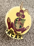 Pin's vintage ACAR lapin jaune violet badge ancien (Ref 7)