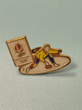Vintage pin's Jeux Olympiques Albertville 1992 curling, collection sport