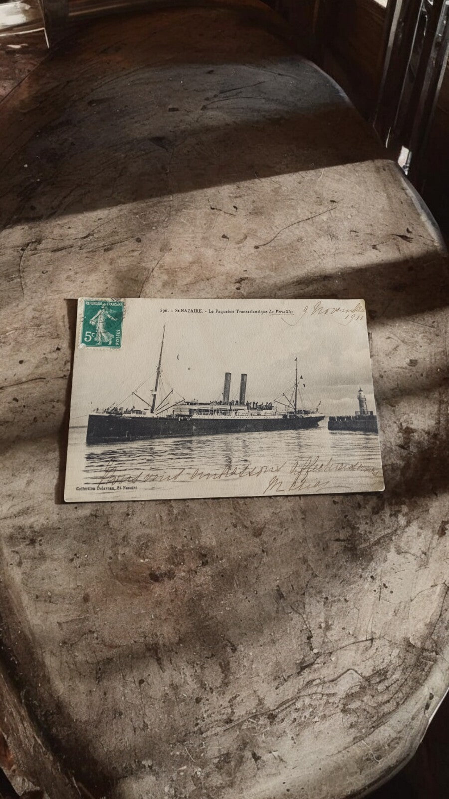 Carte postale ancienne paquebot Le Versailles St-Nazaire maritime vintage