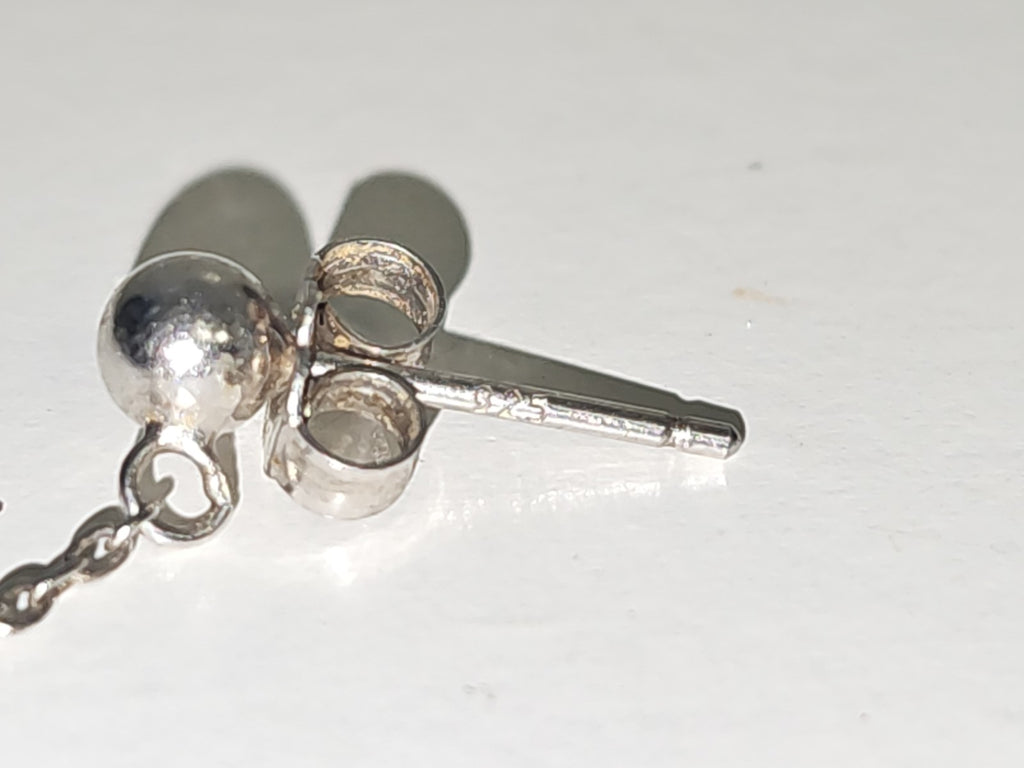 Boucle d?oreille orpheline en argent véritable bijou unique pour femme ou homme
