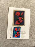 Carte premier jour ARPHILA 75 Paris timbre Miro 1974 abstraction couleurs