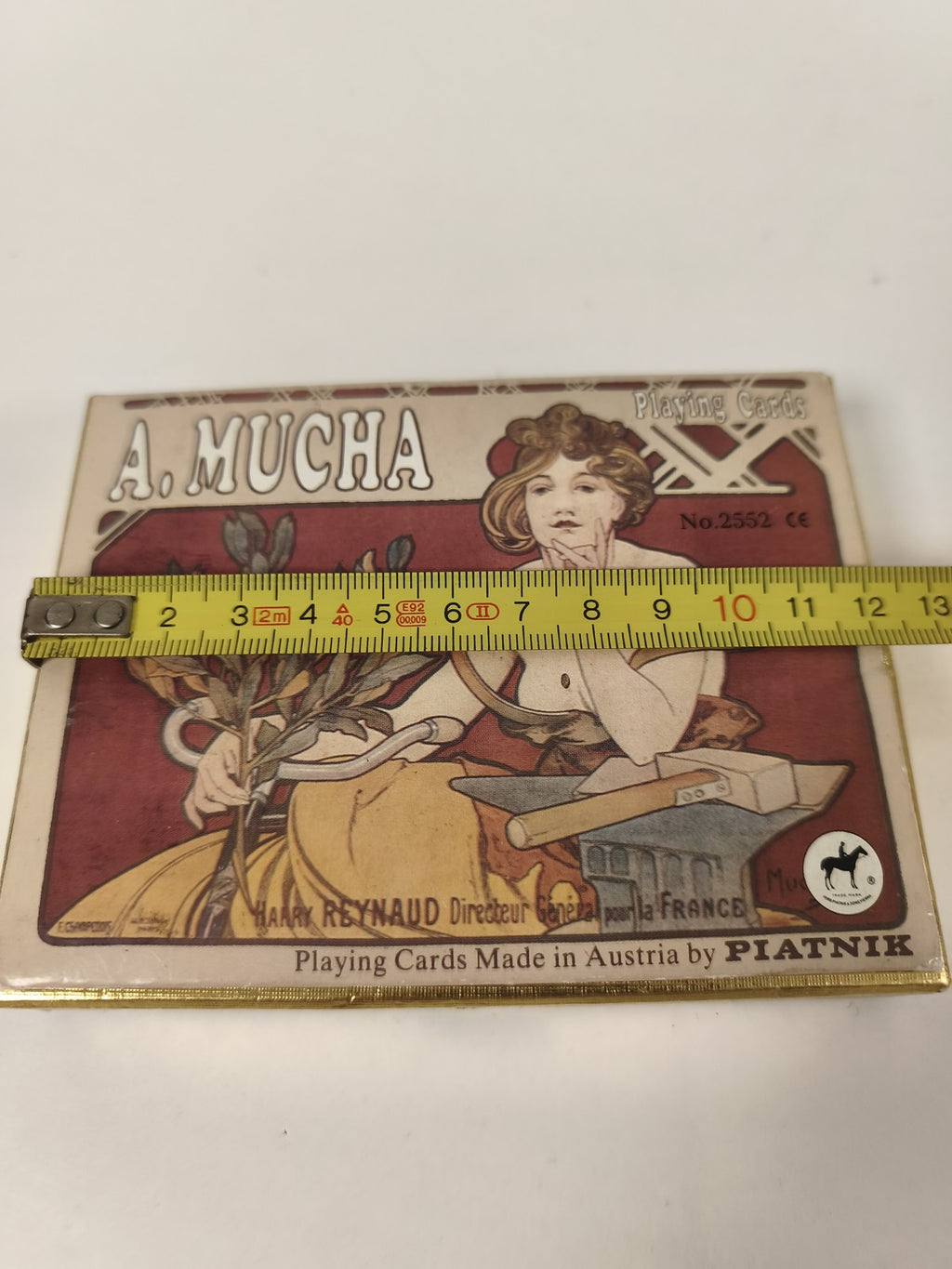 Ancien jeu de cartes double Piatnik Autriche coffret doré A. Mucha