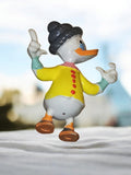 Figurine vintage Donald Picsou Walt Disney Heimo, manteau jaune, déco rétro