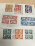 Timbres France blocs 4 Semeuse, Légion Américaine, surtaxés, années 1920