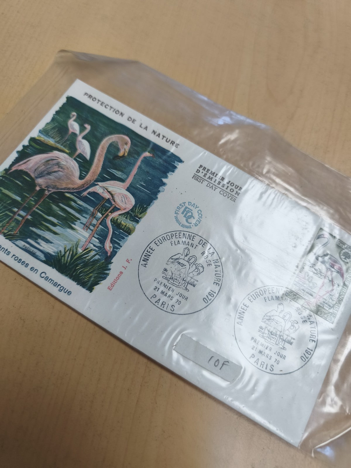 Enveloppe premier jour 1970 flamant rose Camargue Protection nature philatélie