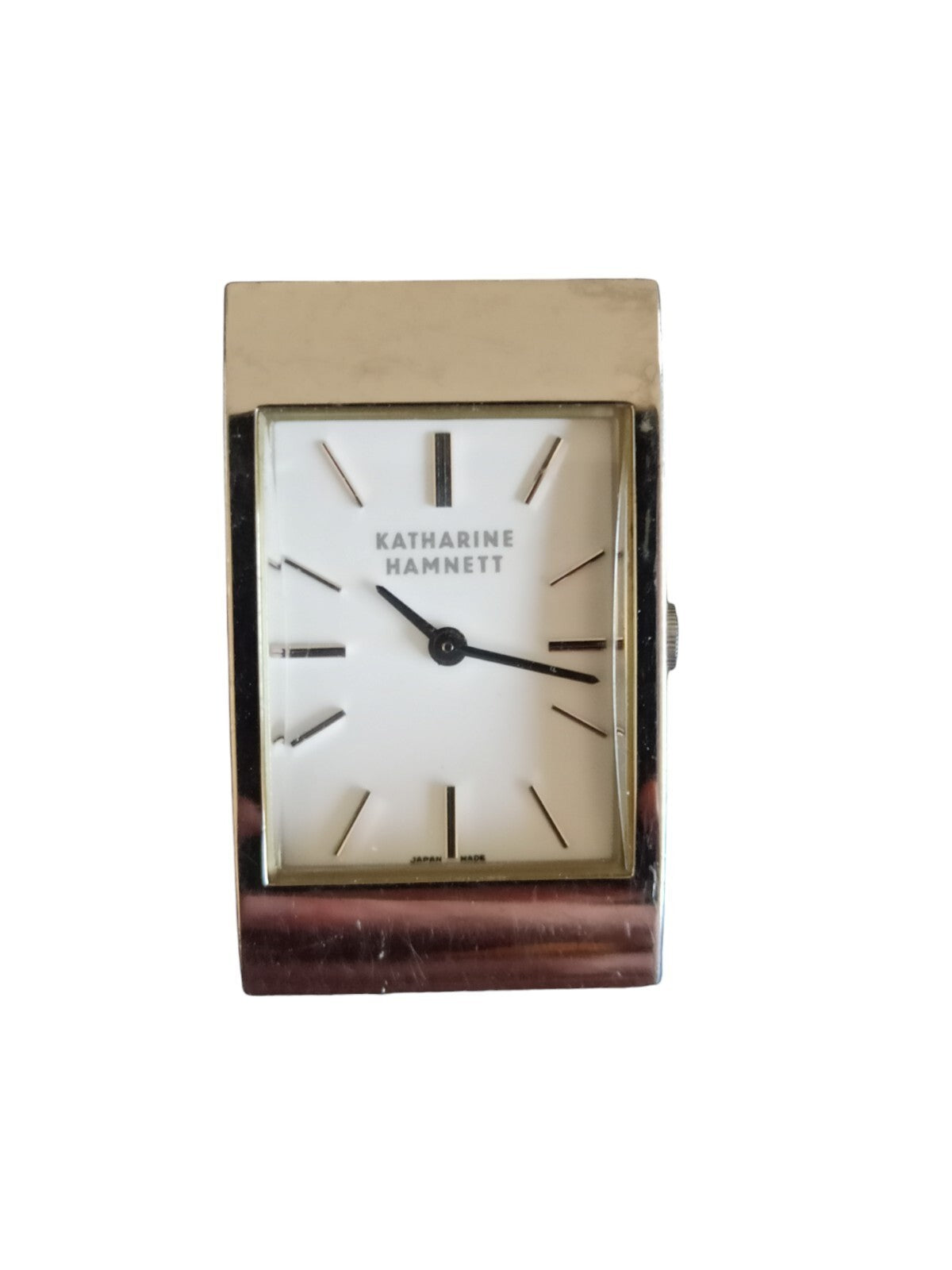 Montre de bureau vintage Katharine Hamnett rectangulaire femme design minimalist