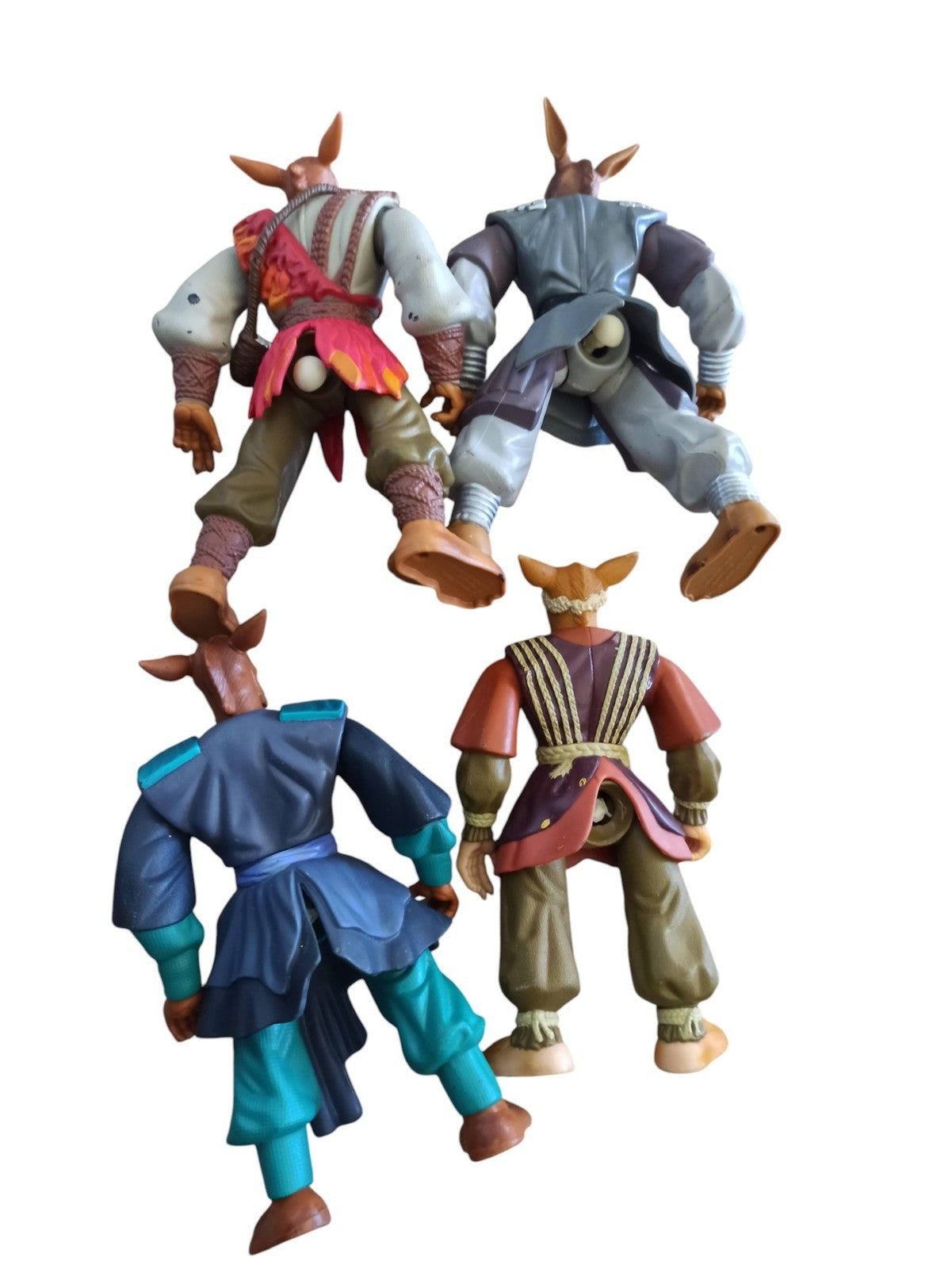 Figurines Magic Warriors vintage lot x4 animaux anthropomorphes années 90