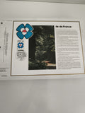 Feuillet philatélique CEF Ile de France timbre 1978 illustration fleur bleue