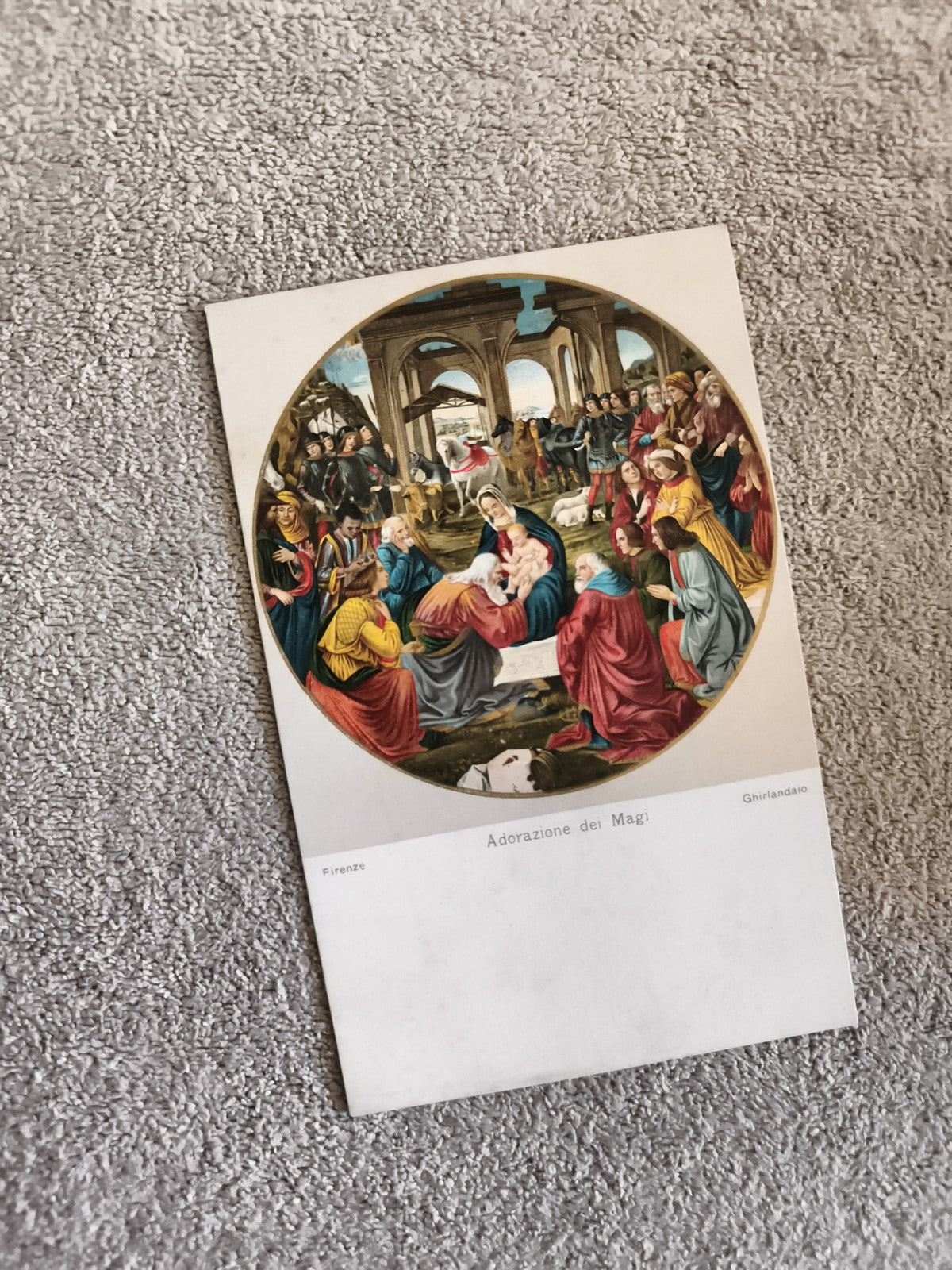Carte postale CPA Adorazione dei Magi Ghirlandaio Florence Italie