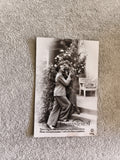 Carte photo CPA Enchantement scène couple années 30 style rétro