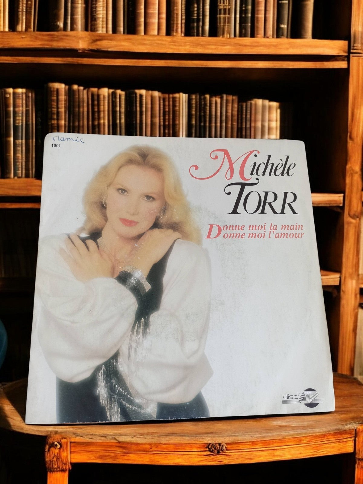 Disque vinyle ancien Michèle Torr Donne moi la main chanson française rétro