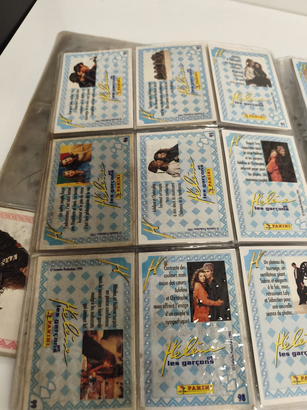 Lot vintage album Panini Hélène et les Garçons signé acteurs, collection rétro