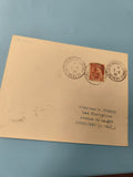 Ancienne enveloppe timbrée oblitérée 1939 Nevers philatélie collection vintage