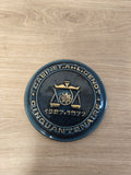 Médaille ancienne Cabinet Genot cinquantenaire 1927-1977 émaillée bleue collecti