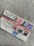 Lettre affranchie Colombie 6 timbres CORREO AEREO oblitérés philatélie