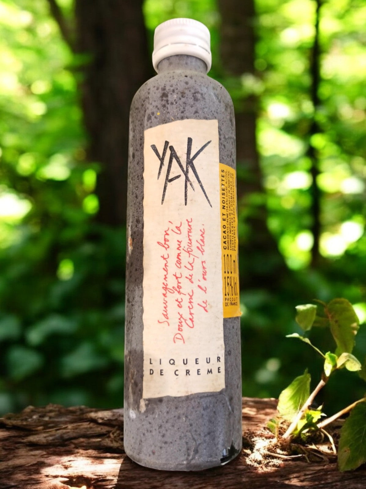 Mignonette liqueur crème YAK vintage, bouteille 50ml, cacao noisettes
