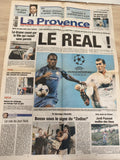 Ancien journal La Provence OM Real Madrid Ligue des Champions 2003 football