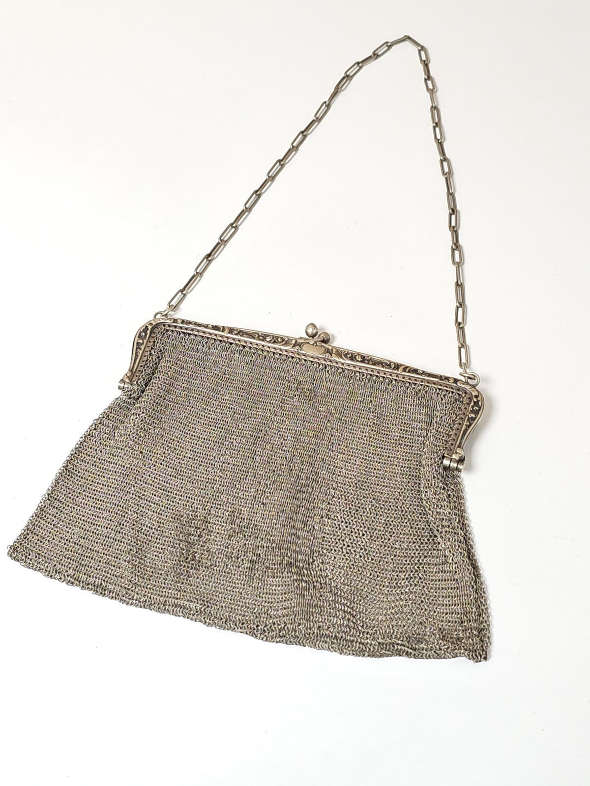 Sac vintage ancien émaillé ? Accessoire rétro collection, déco authentique