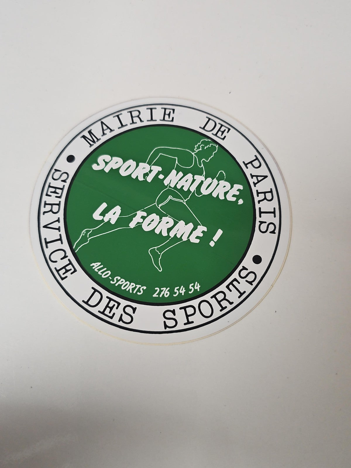 Vintage grand autocollant publicitaire ancien sport et nature collection déco