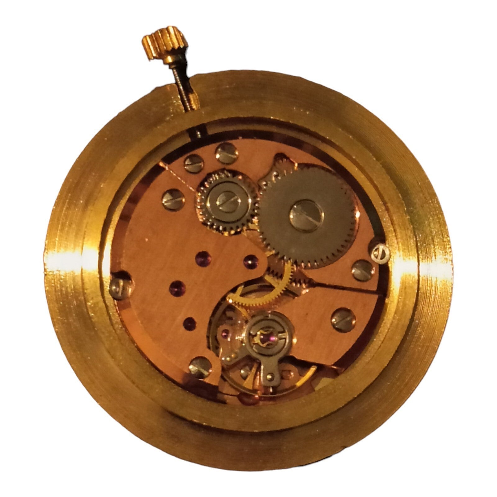 Vintage Cito Taschenuhr minimalistisches goldenes Zifferblatt zum Restaurieren