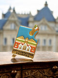 Broche vintage soviétique Tretyakov émail doré Russie URSS badge pin