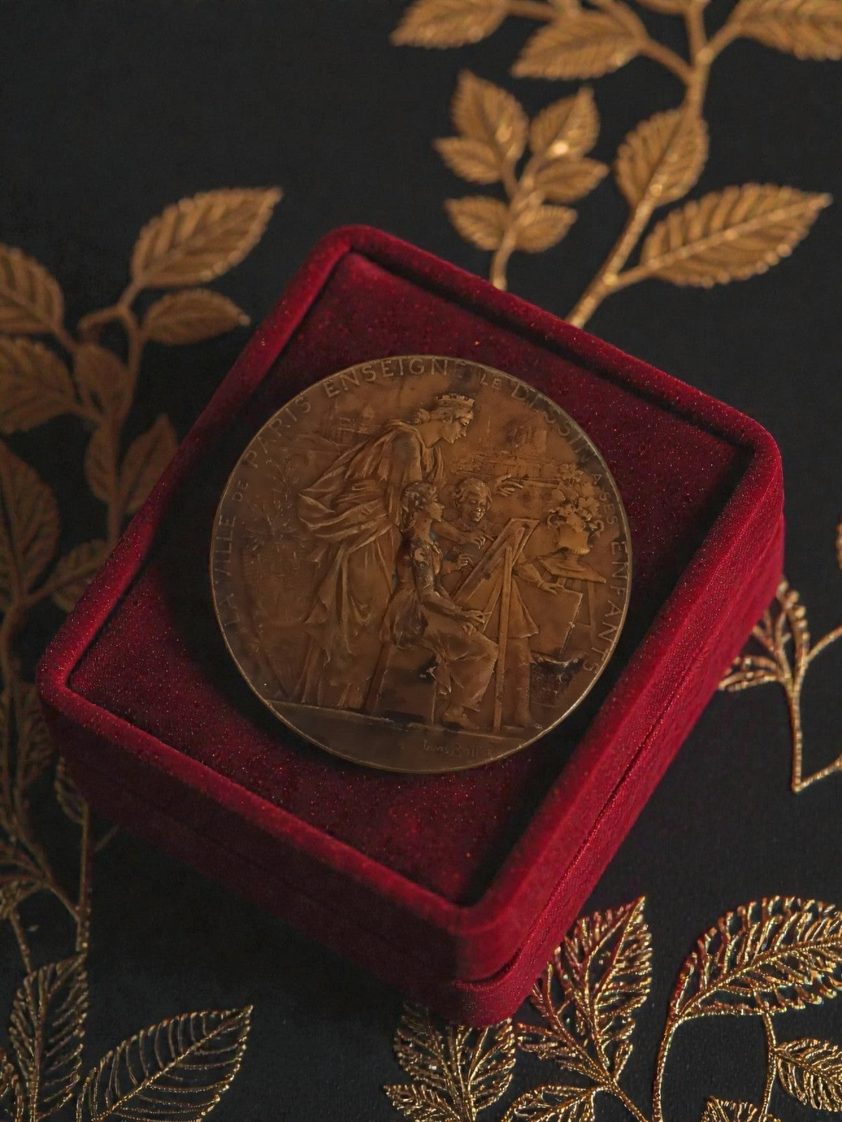 Médaille bronze ancienne 1905 Enseignement Primaire France récompense