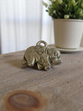 Pendentif éléphant vintage métal années 50 déco animalier rétro