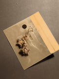 Boucles d'oreilles vintage pendantes étoile strass deadstock, style rétro