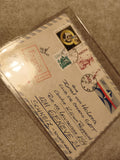 Lettre exprès affranchie timbres Pologne Express cachet Genève philatélie (Ref 2