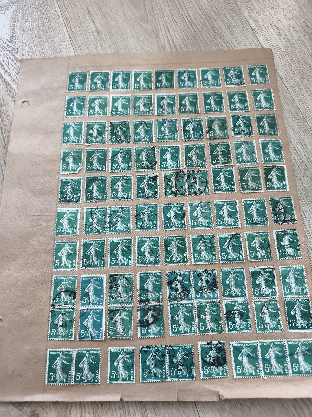 Gros lot timbres anciens Marianne 5c vert collection étude philatélie France
