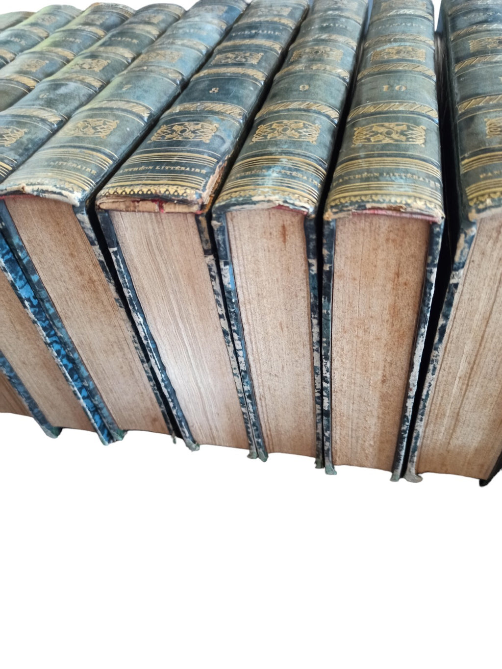 Œuvres complètes Voltaire 12 tomes cuir noir doré 1838 reliure Pantheon Littérai