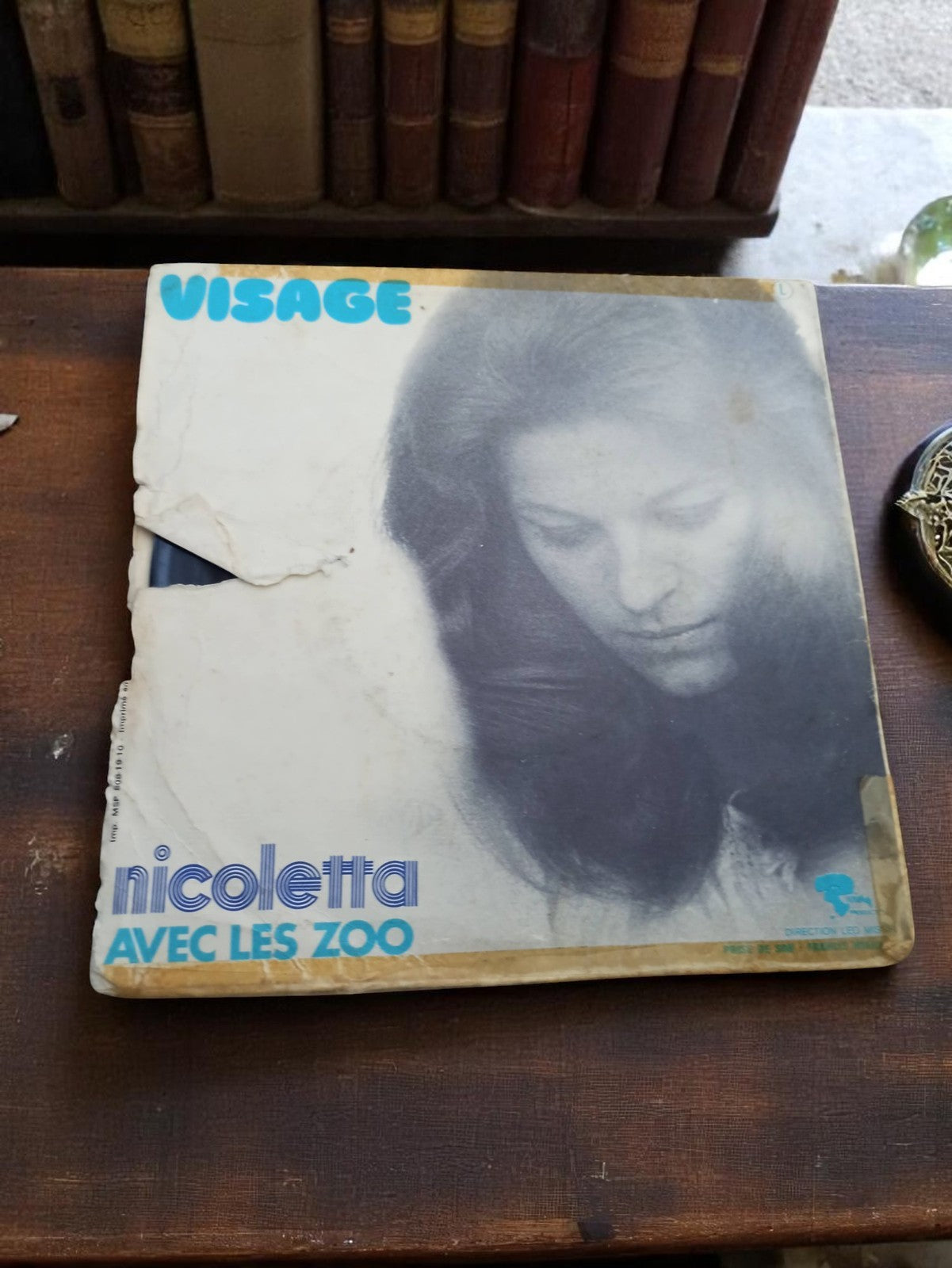 Vinyle 45 tours Nicoletta Visage pochette abîmée vintage années 70