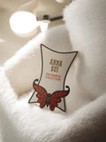 Carte publicitaire parfum ANNA SUI rétro, The Bohème Collection, papillon décor