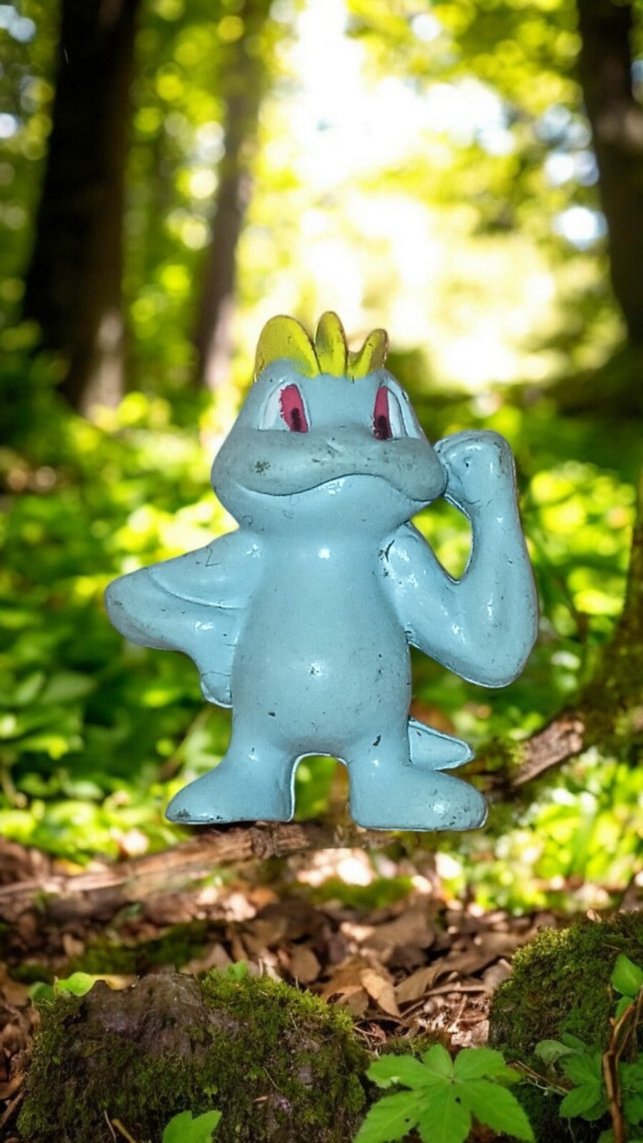 Figurine Pokémon Machoc 2005 PVC bleu vintage jouet rare R/LW
