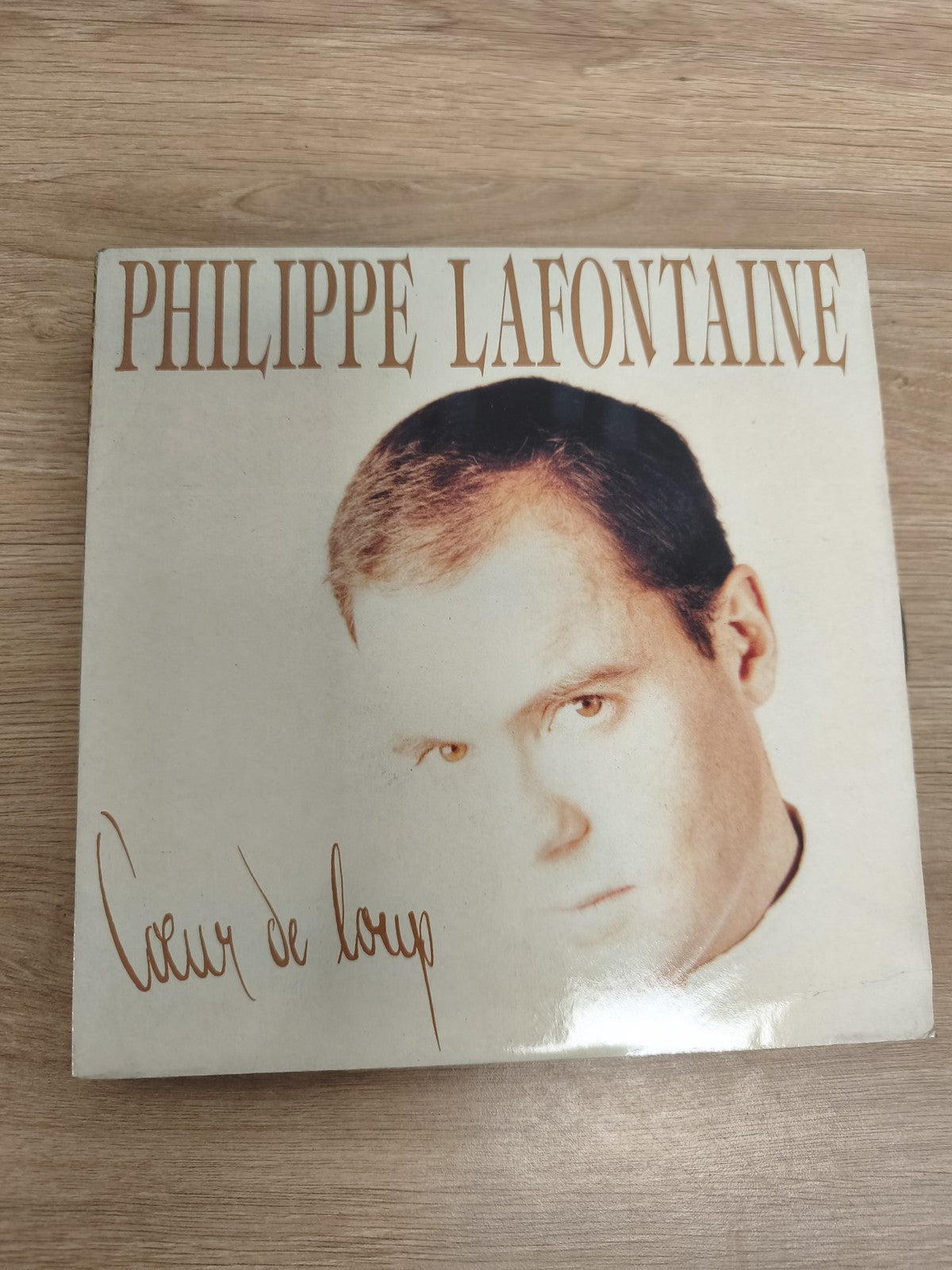Vinyle 45 tours Philippe Lafontaine Coeur de loup pochette beige (Ref 3)