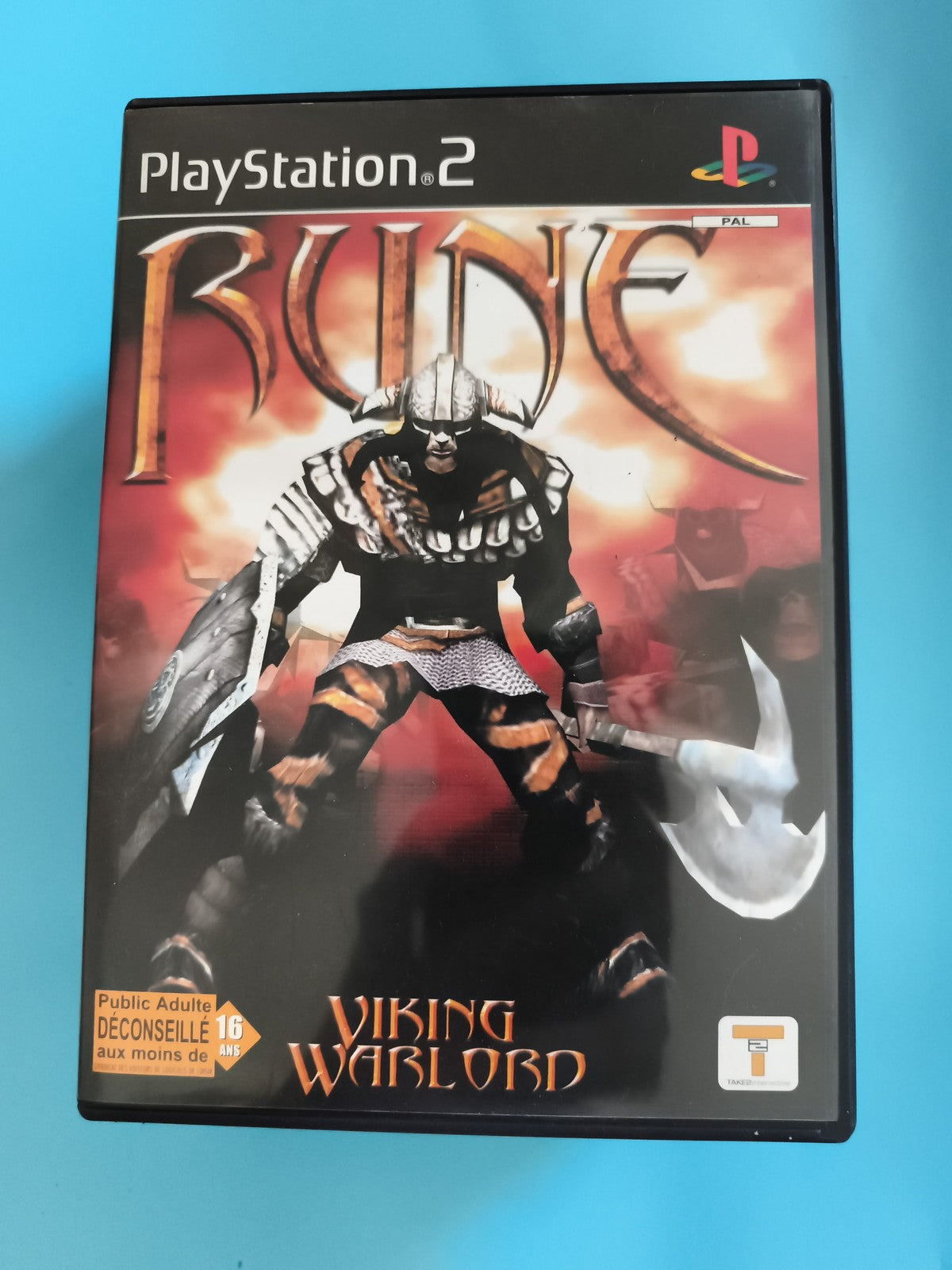 Boîte vide jeu PlayStation 2 Rune Viking Warlord PAL jaquette PS2