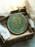 Jeton de casino vintage métal Casino de Carry 20 cents accessoire ancien