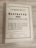 Ancien recueil partitions Beethoven duos piano violon Collection Litolff