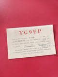 Carte radio QSL TG9EP Guatemala confirmation QSO F-3-EG 14mc d?occasion