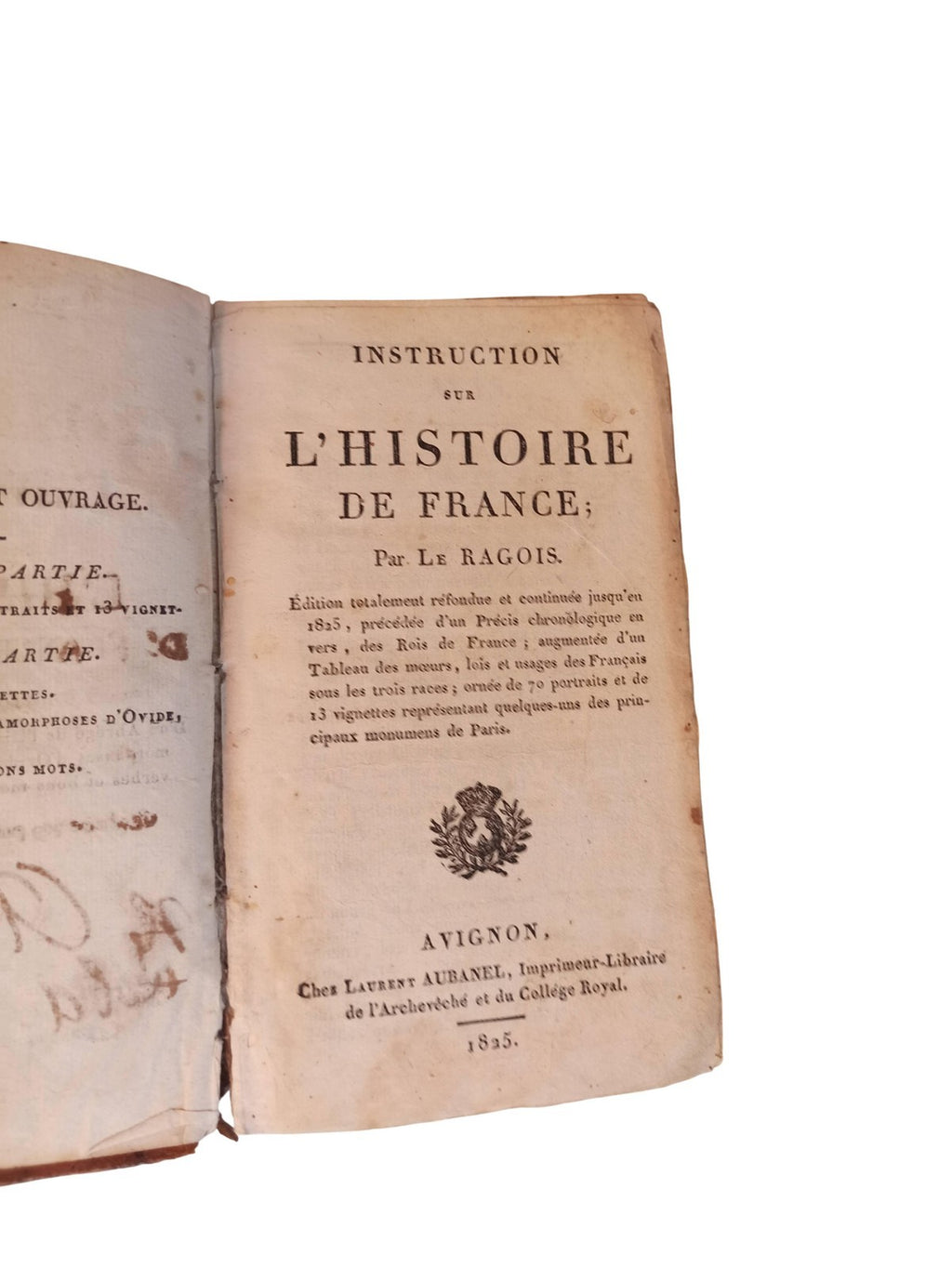 Livre ancien XIXe histoire de France manuel scolaire vintage rare