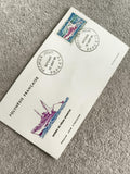 Lettre FDC Polynésie 1966 Bateau de pêche sportive timbre 1F2, Premier Jour