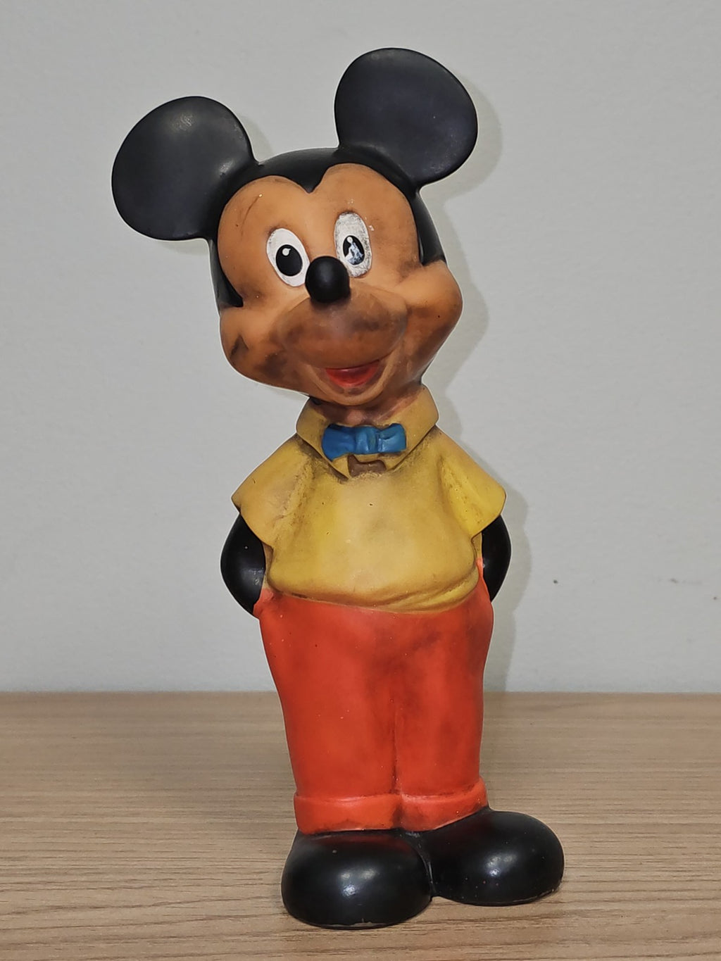 Vintage figurine pouet Mickey Mouse Delacoste 1969 Disney ancien jouet France