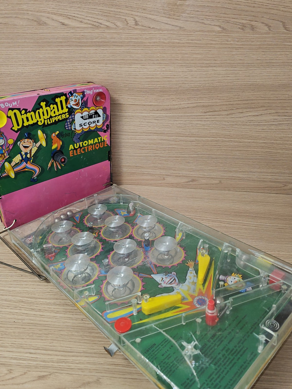 Flipper électrique Ding Ball vintage ancien billard rétro déco collectionneur ra