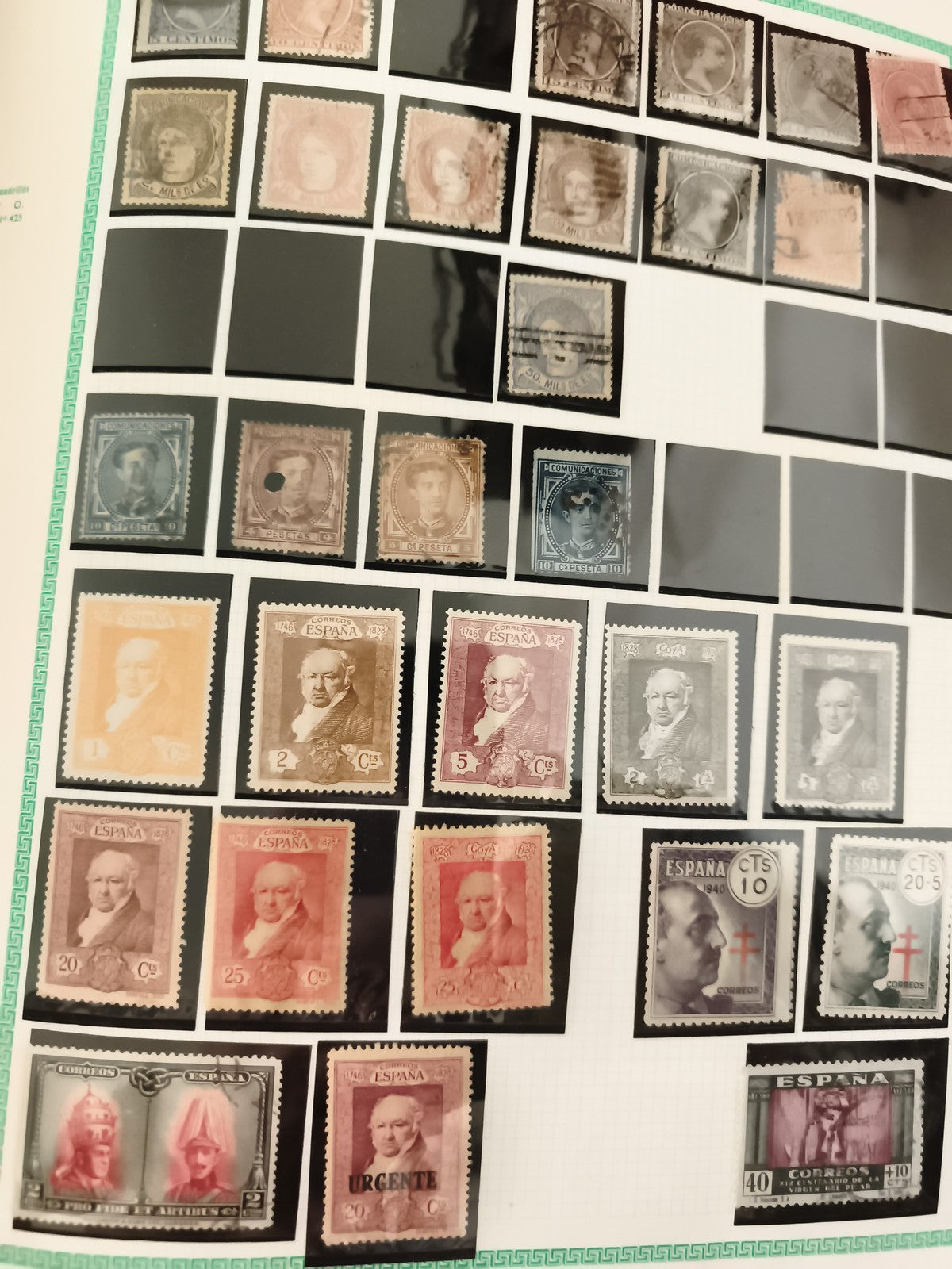 Timbres Espagne anciens divers, portraits, lots philatélie, surcharge, oblitérés
