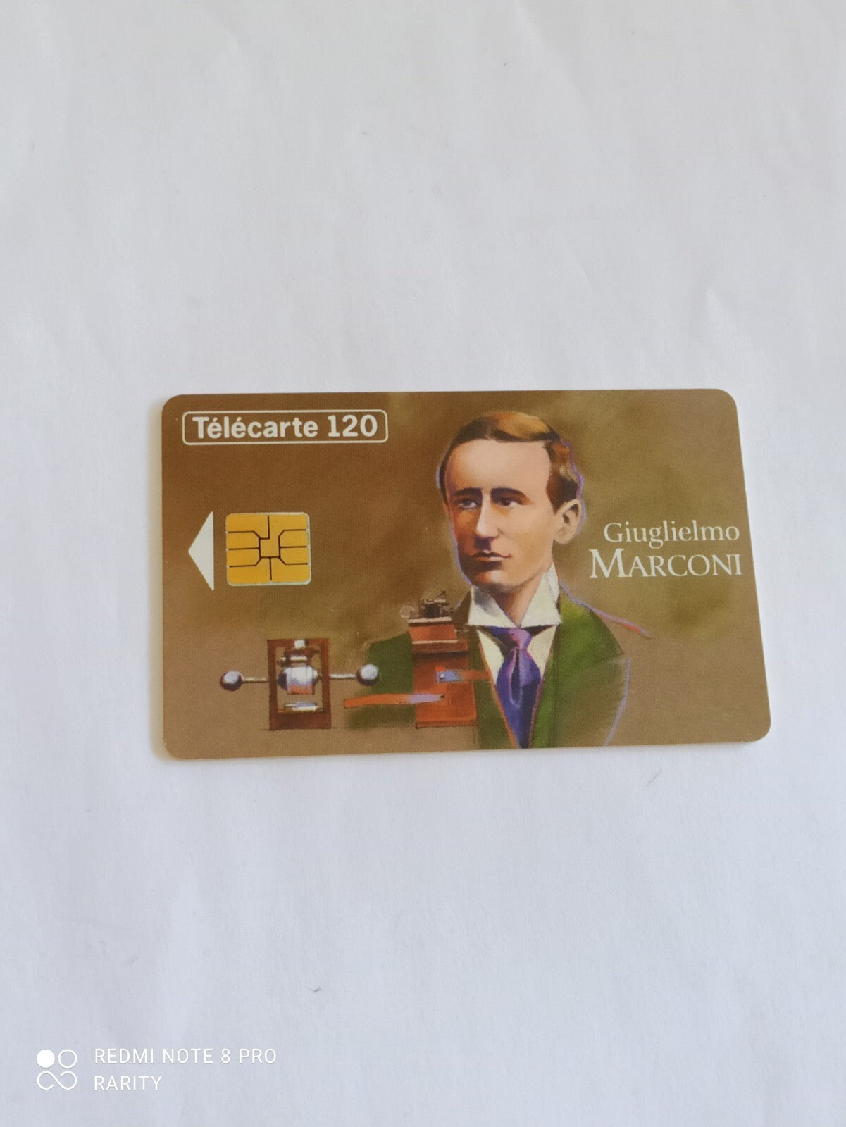 Carte téléphonique vintage 120 unités Marconi – Les Grands Inventeurs rare
