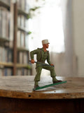 Figurine soldat Starlux ancien vintage uniforme vert rétro militaire